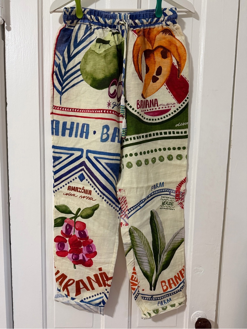 FARM RIO size SMALL Stamps Linen pants